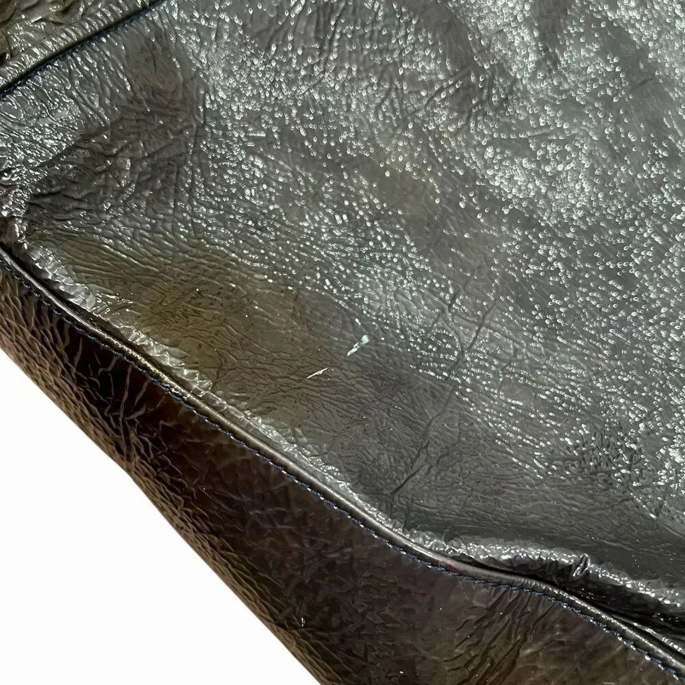 Abro Dark Green Large Bowling Style Leather Tote Bag